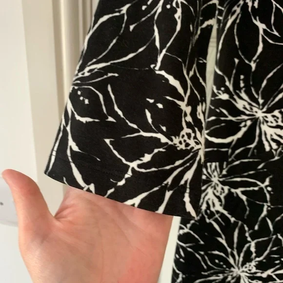 Madeleine Size 12 Dress Cotton Silk Blend Midi Smart Occasion Black Womens - Picture 5 of 7